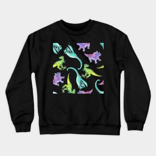 Plesiosaurus, Triceratops, Raptor! Crewneck Sweatshirt